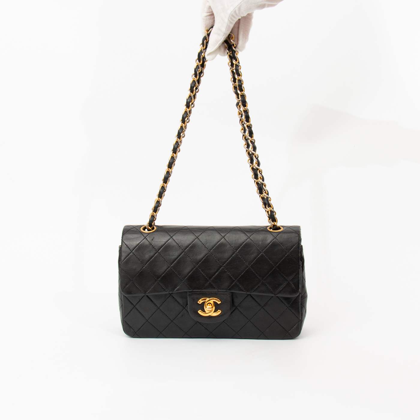 Bolso pequeño negro Chanel Timeless Double Flap 1989–1991 1199460 – Imagen 6