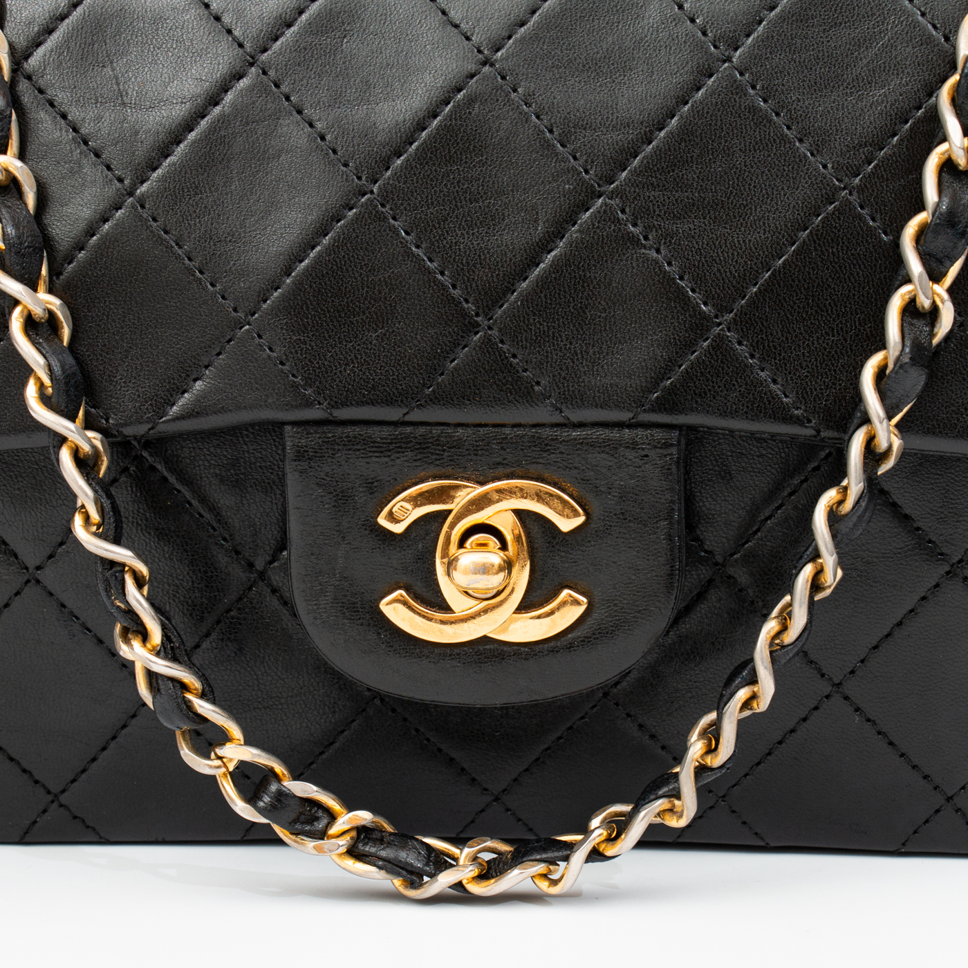 Bolso pequeño negro Chanel Timeless Double Flap 1989–1991 1199460 – Imagen 7