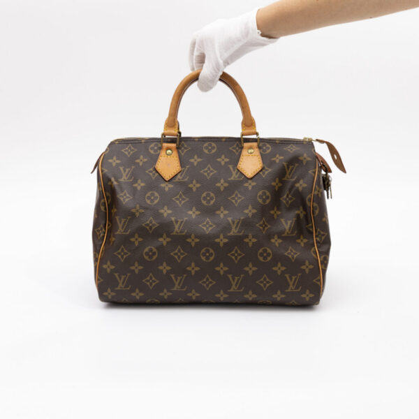Sac Louis Vuitton Speedy 30 en toile Monogram marron 1991 VI0971