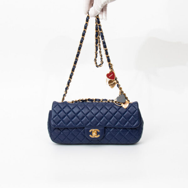 Chanel Valentine Flap Bag Lambskin Dark Blue with gold-tone hardware 2010 13413020