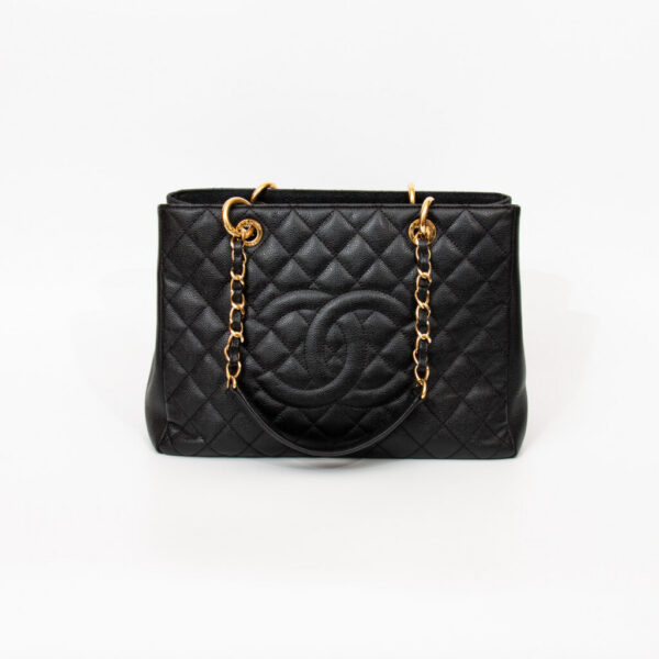 Chanel Shopper Gst Caviar Leather Black with Gold Hardware 2013–2014 18383167