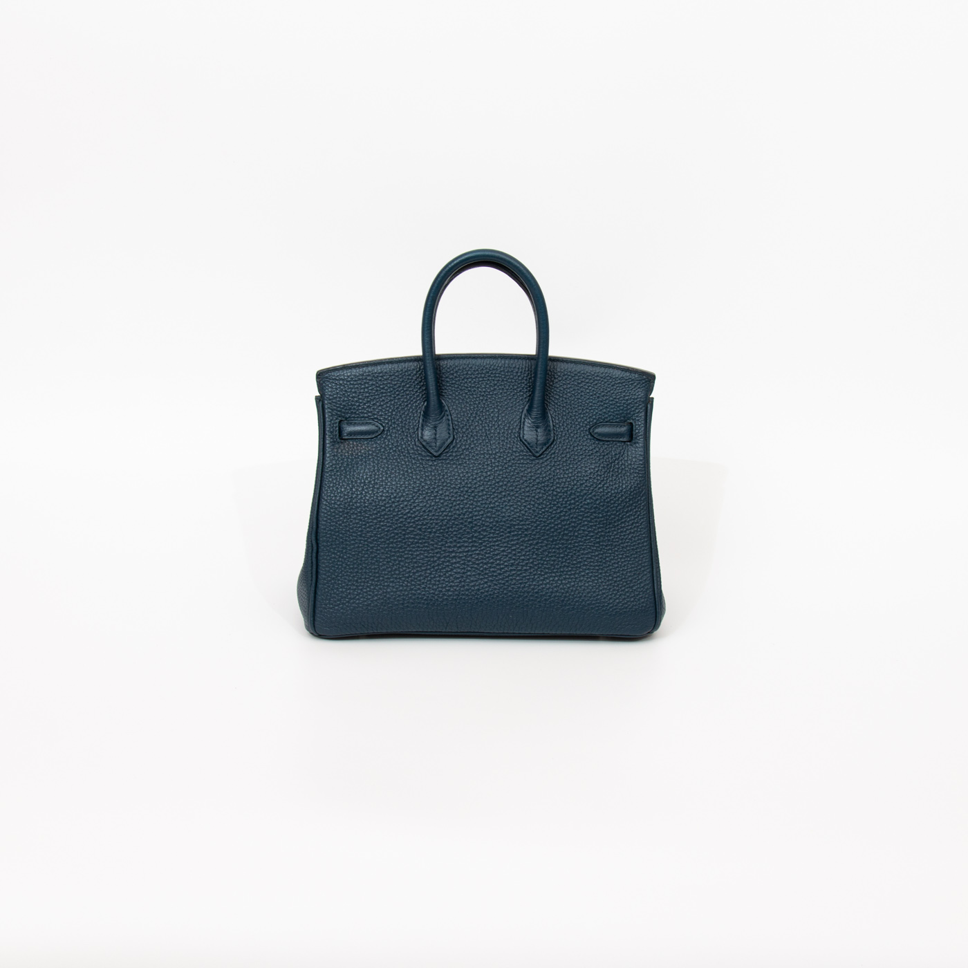 Hermès Handtasche Birkin 25 Retourne Taurillon Clemence Blau Mit Silberner Hardware 2008 – Bild 4