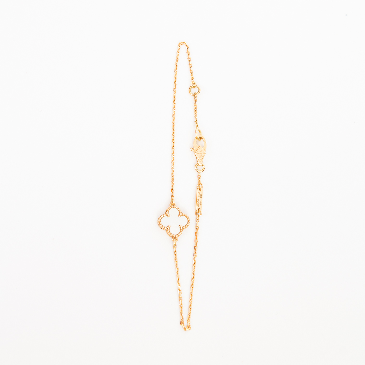 Bracelet Van Cleef & Arpels Sweet Alhambra en or et nacre, motif trèfle – Image 4