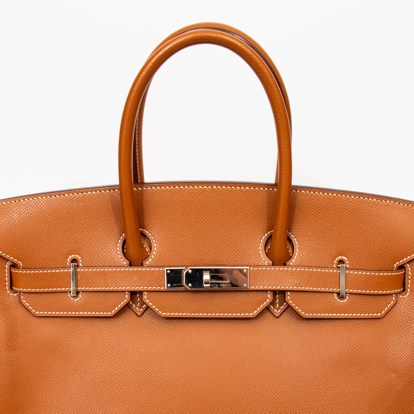 Sac à main Hermès Birkin 35, cuir Veau Epsom, finitions dorées et palladium, 2006 – Image 7