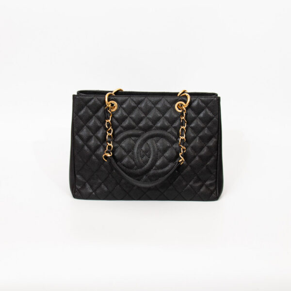 Chanel Shopper Gst Caviar-Leder Schwarz mit goldener Hardware 2012–2013 17721786