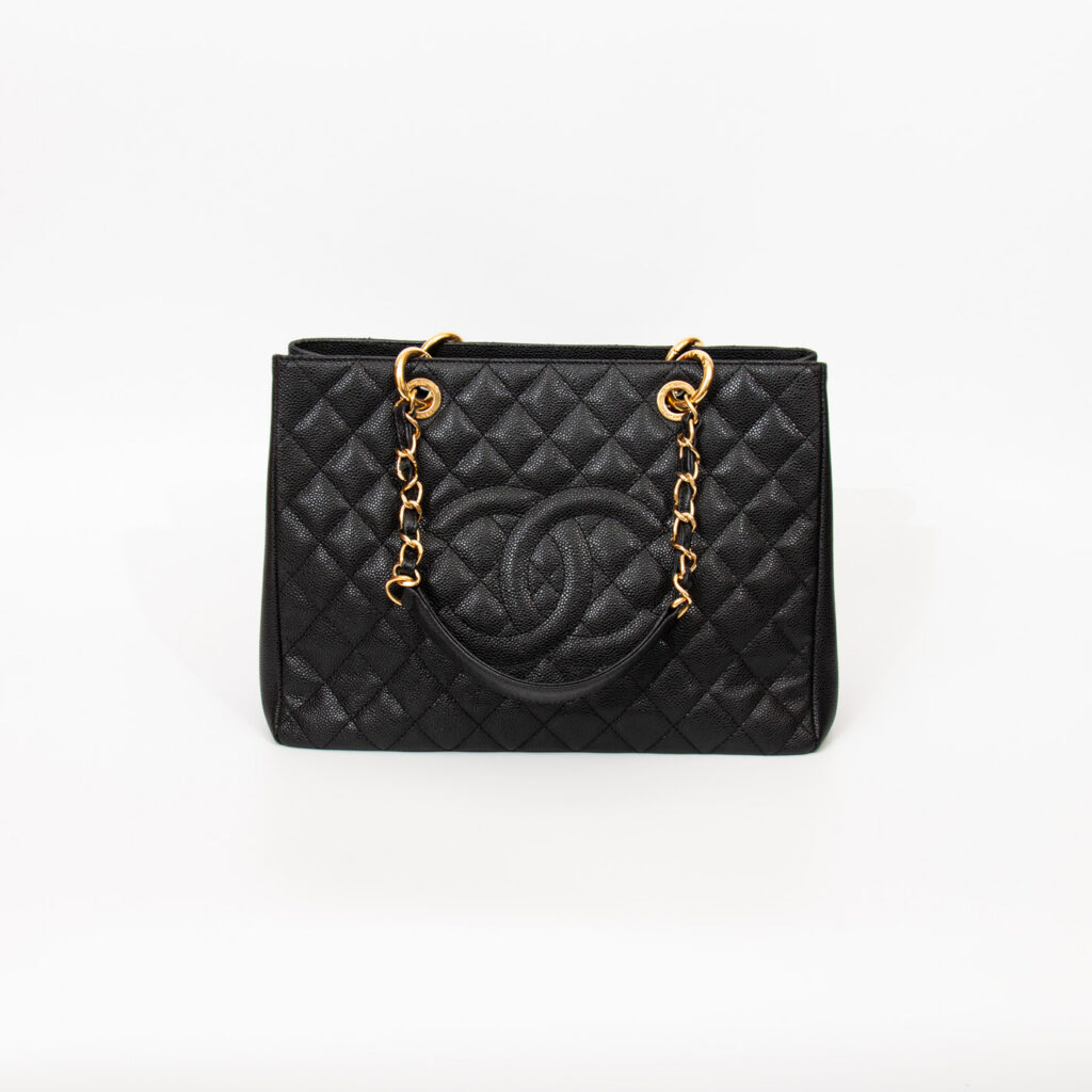 Chanel Shopper Gst Caviar-Leder Schwarz mit goldener Hardware 2012–2013 17721786