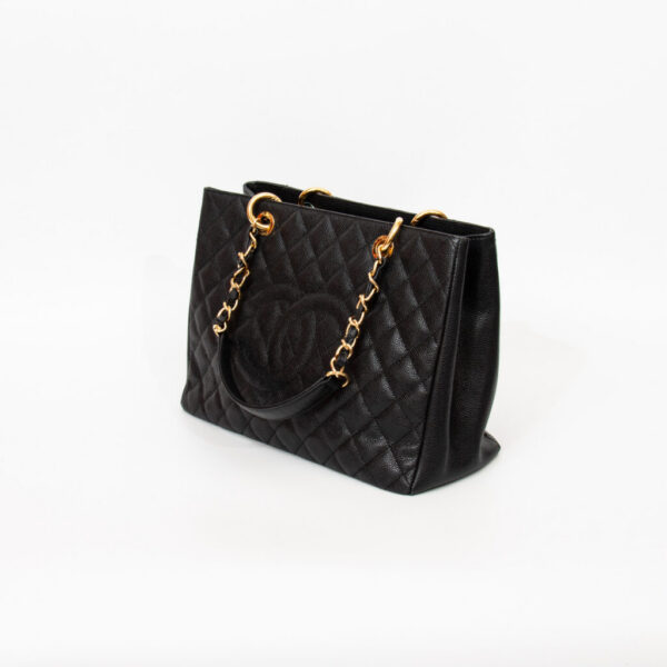 Chanel Shopper Gst Caviar-Leder Schwarz mit goldener Hardware 2012–2013 17721786