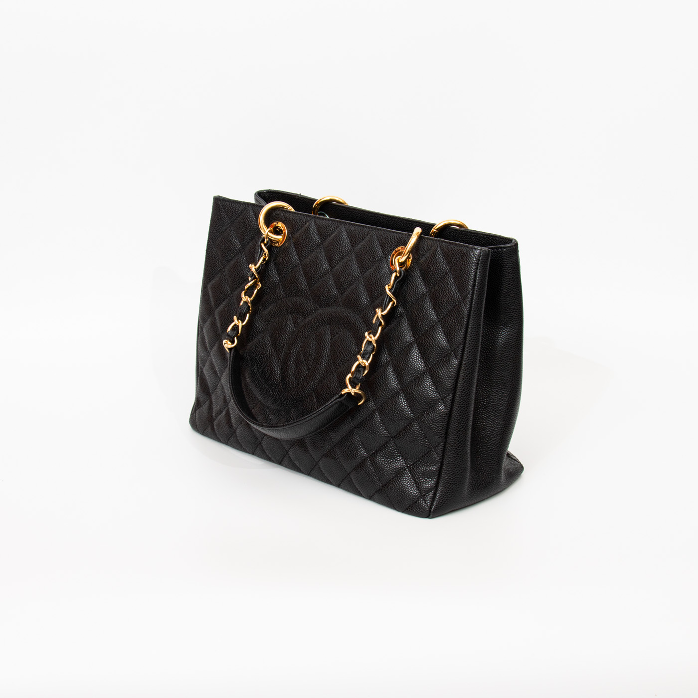 Chanel Shopper Gst Caviar-Leder Schwarz mit goldener Hardware 2012–2013 17721786 – Bild 2