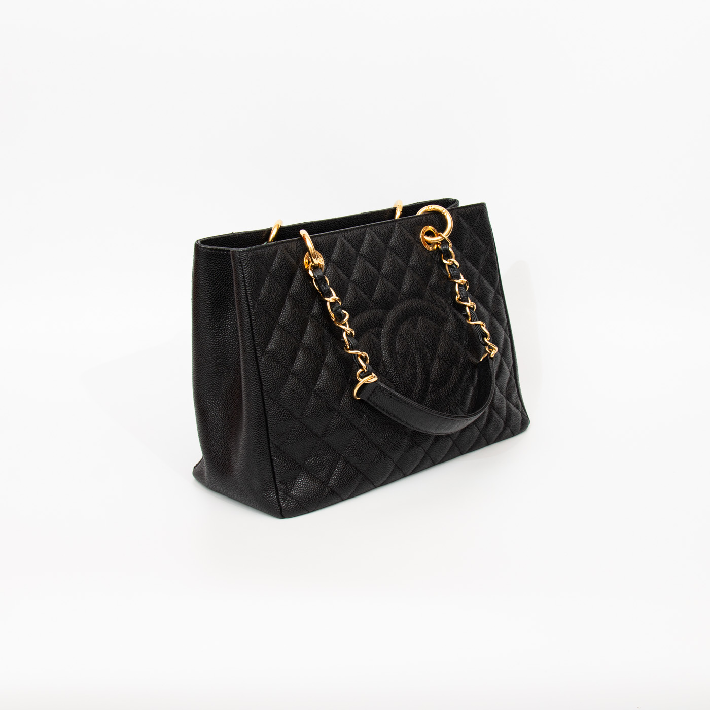 Chanel Shopper Gst Caviar-Leder Schwarz mit goldener Hardware 2012–2013 17721786 – Bild 3