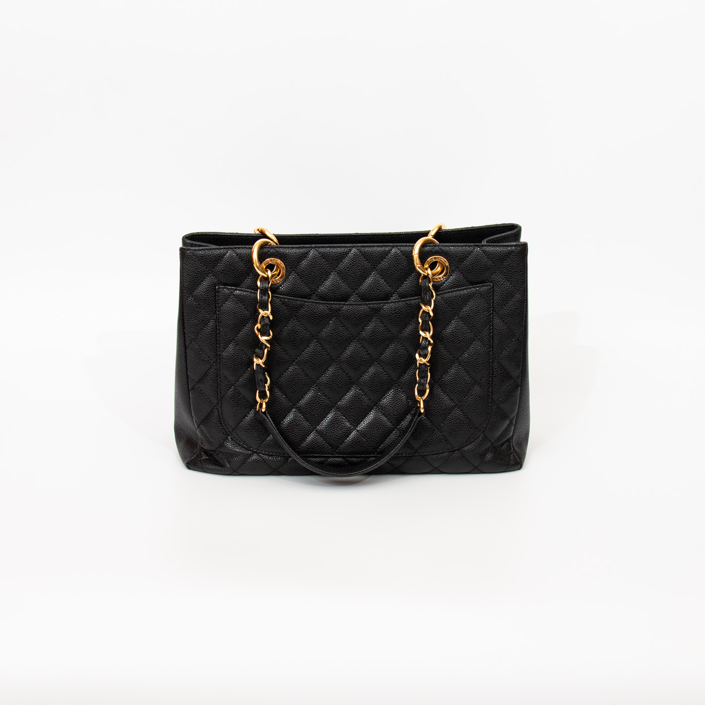Chanel Shopper Gst Caviar-Leder Schwarz mit goldener Hardware 2012–2013 17721786 – Bild 4