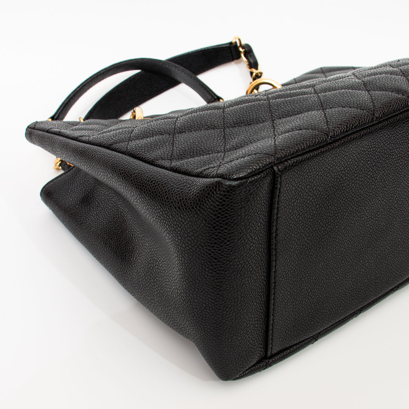 Chanel Shopper Gst Caviar-Leder Schwarz mit goldener Hardware 2012–2013 17721786 – Bild 8
