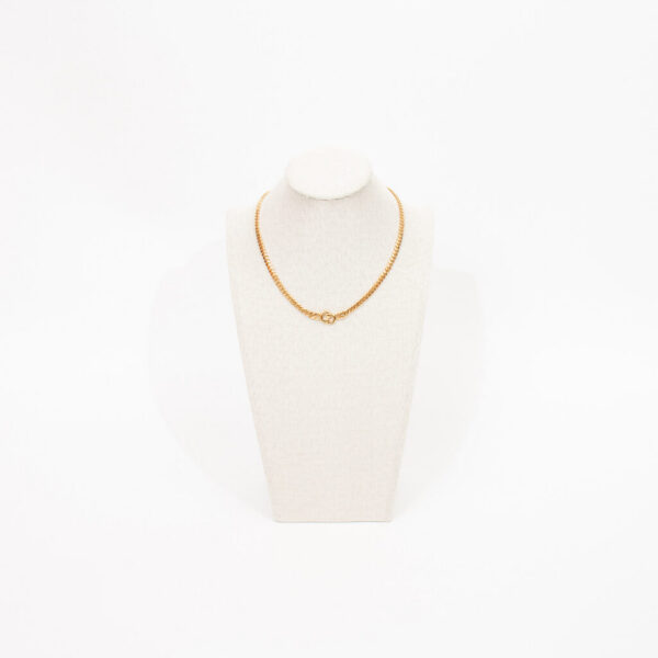 Collier Christian Dior CD doré vintage large 44 cm