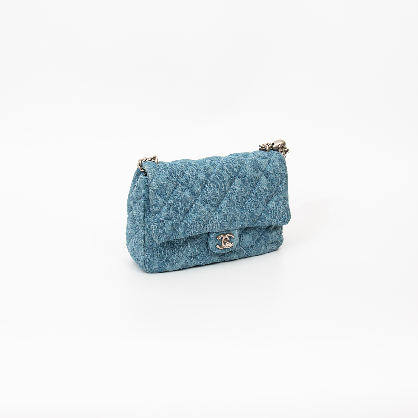 Chanel Single Flap Denim Blue Bag with Silver Hardware NX8X44H8 – Image 2