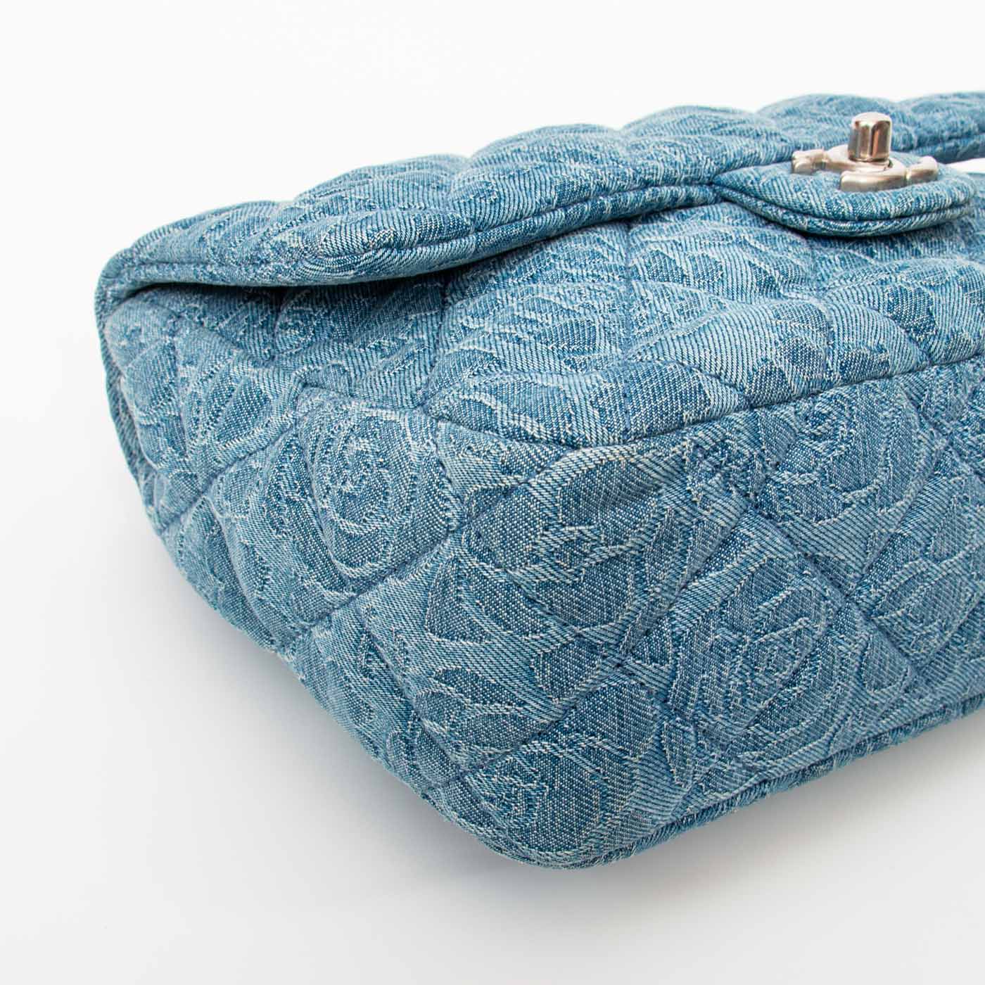 Chanel Single Flap Denim Blue Bag with Silver Hardware NX8X44H8 – Image 9
