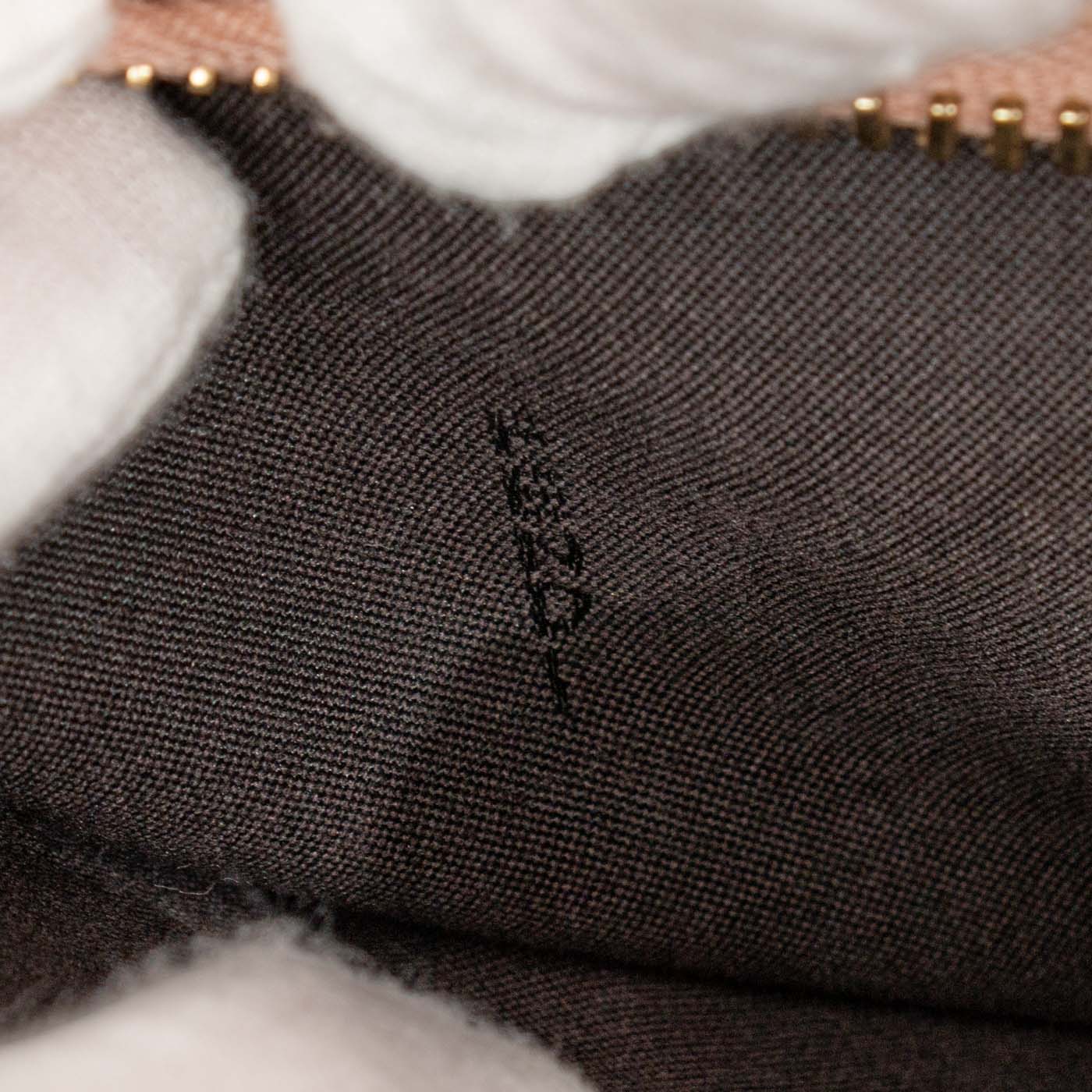 Sac Fendi Peekaboo en cuir, bleu foncé avec surpiqûres orange – Image 10