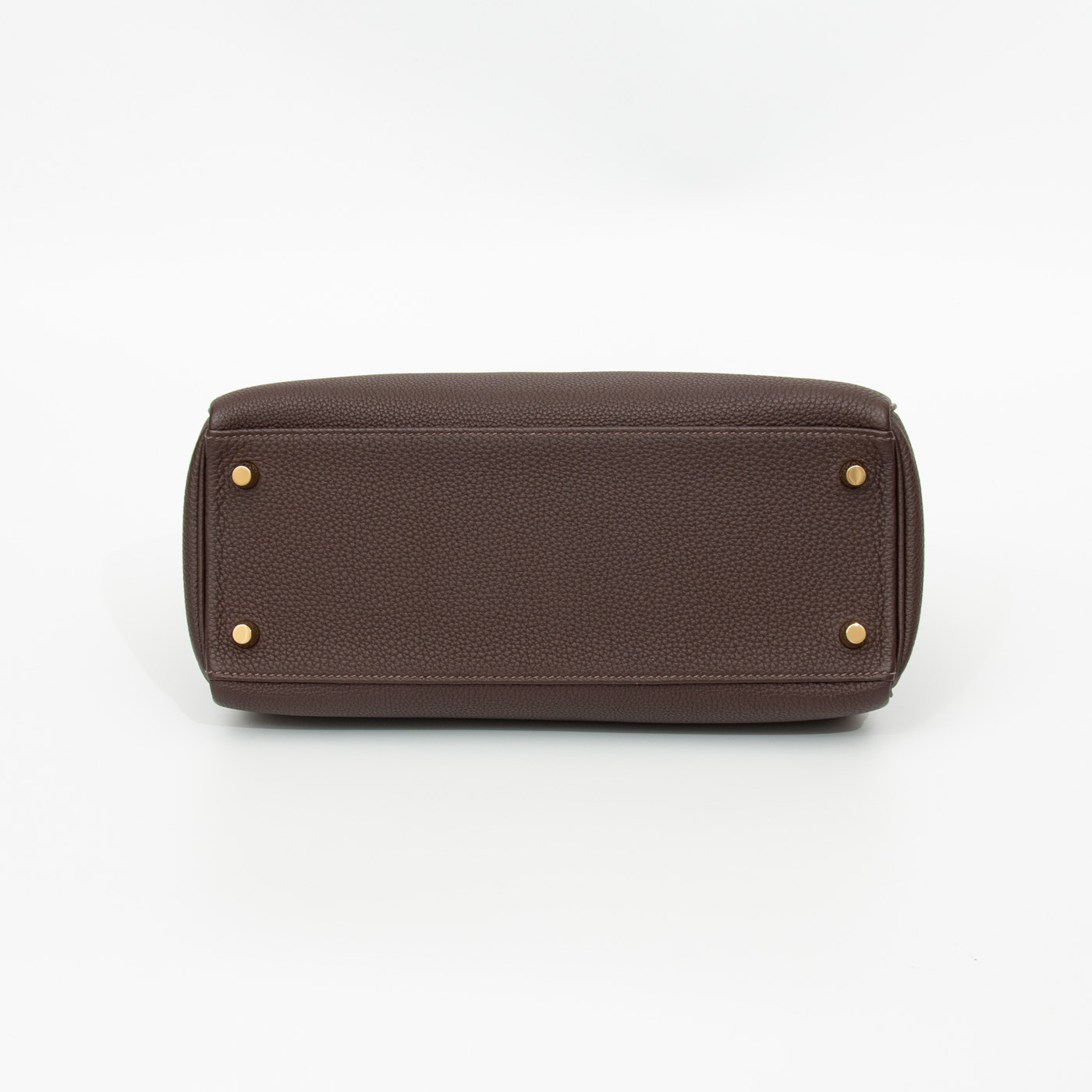 Hermès Kelly 28 Retourné Togo Leder in Chocoloate – Bild 5