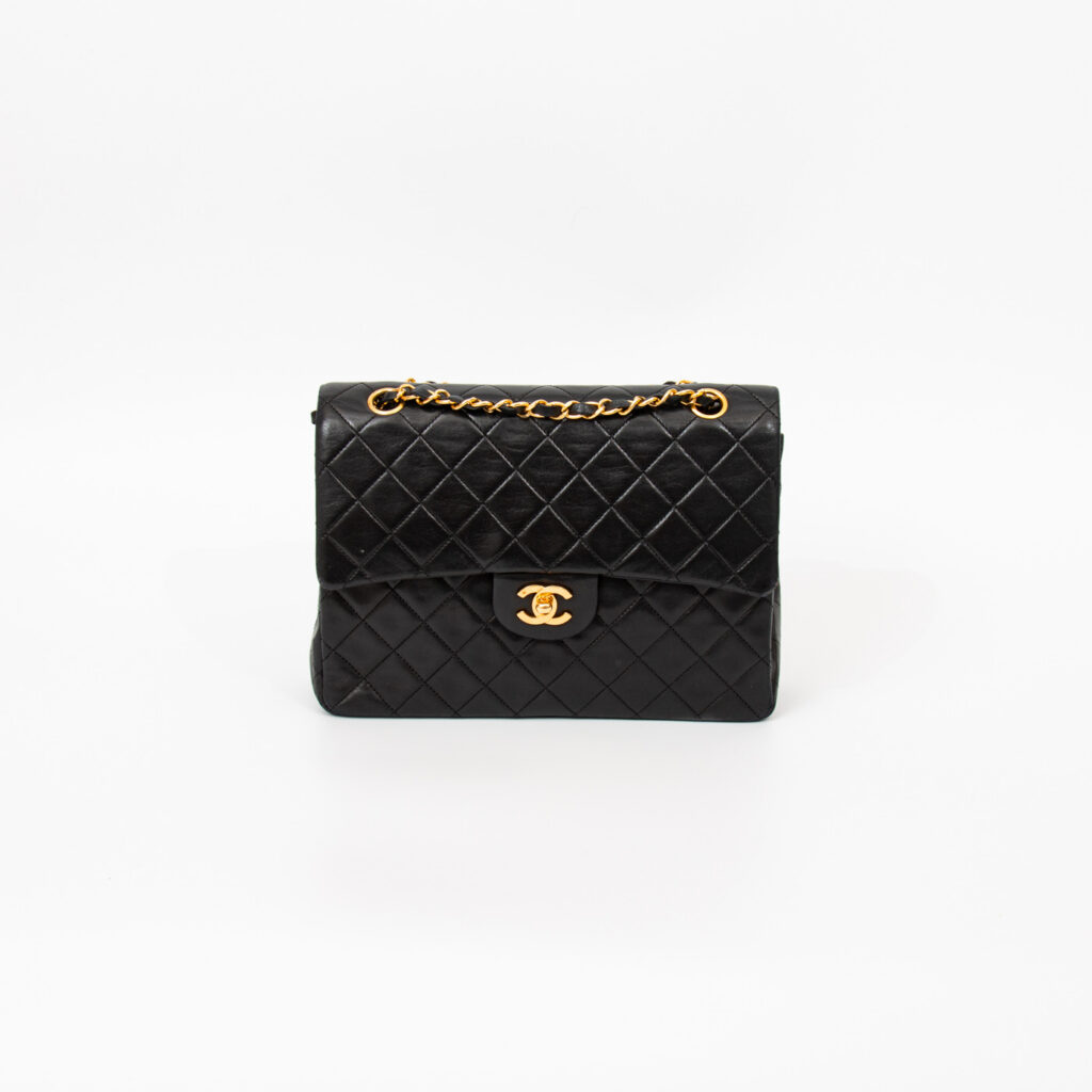 Chanel Tasche Double Flap Square Vintage Schwarz 1989–1991 1419748