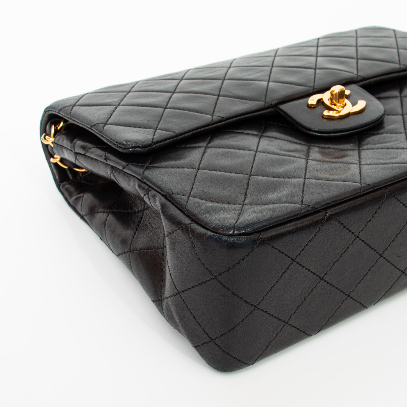 Sac Chanel Double Flap Square Vintage Noir 1989–1991 1419748 – Image 12