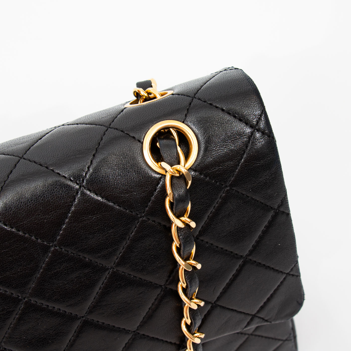 Sac Chanel Double Flap Square Vintage Noir 1989–1991 1419748 – Image 8