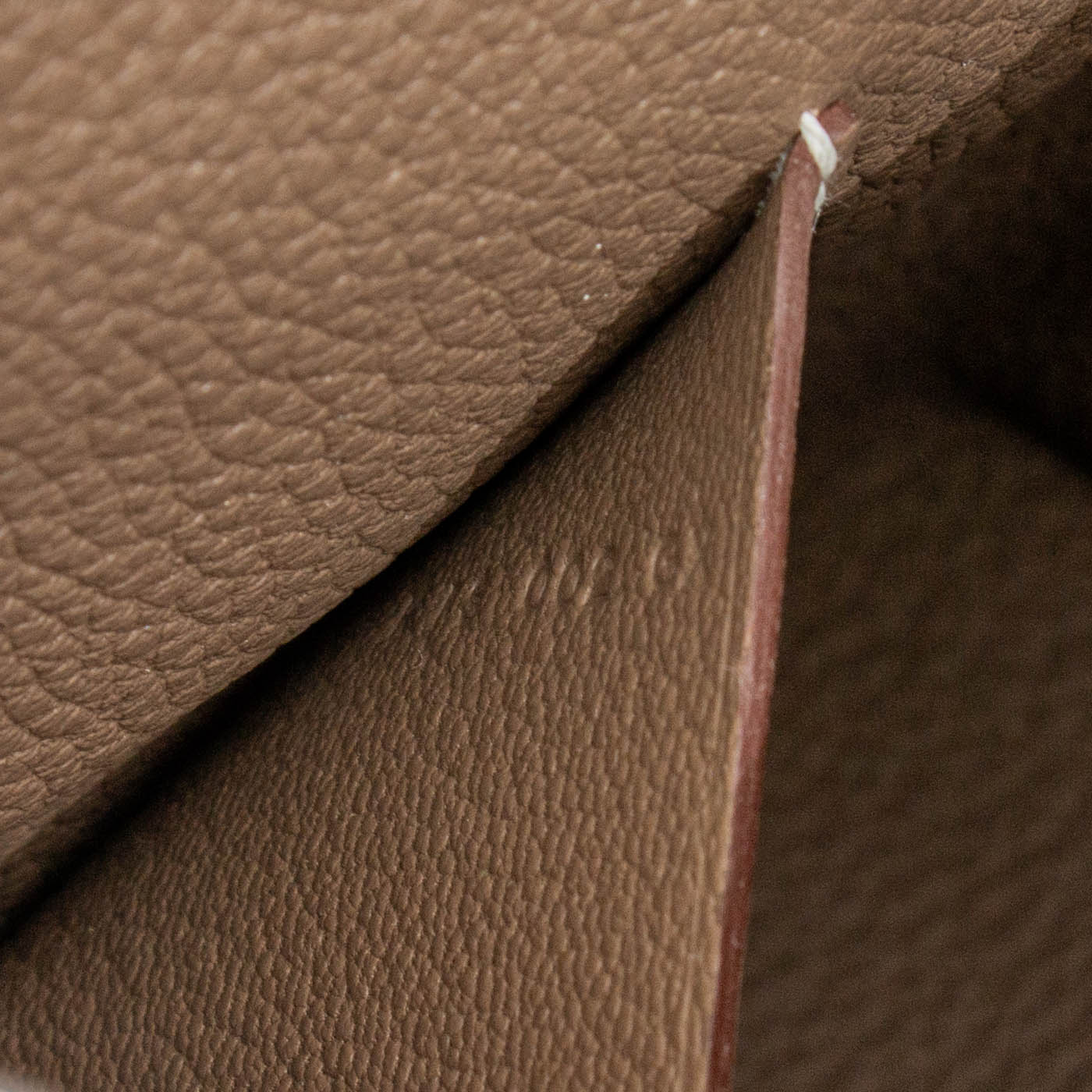 Sac messager Hermès Videpoches Togo en cuir étoupe – Image 10