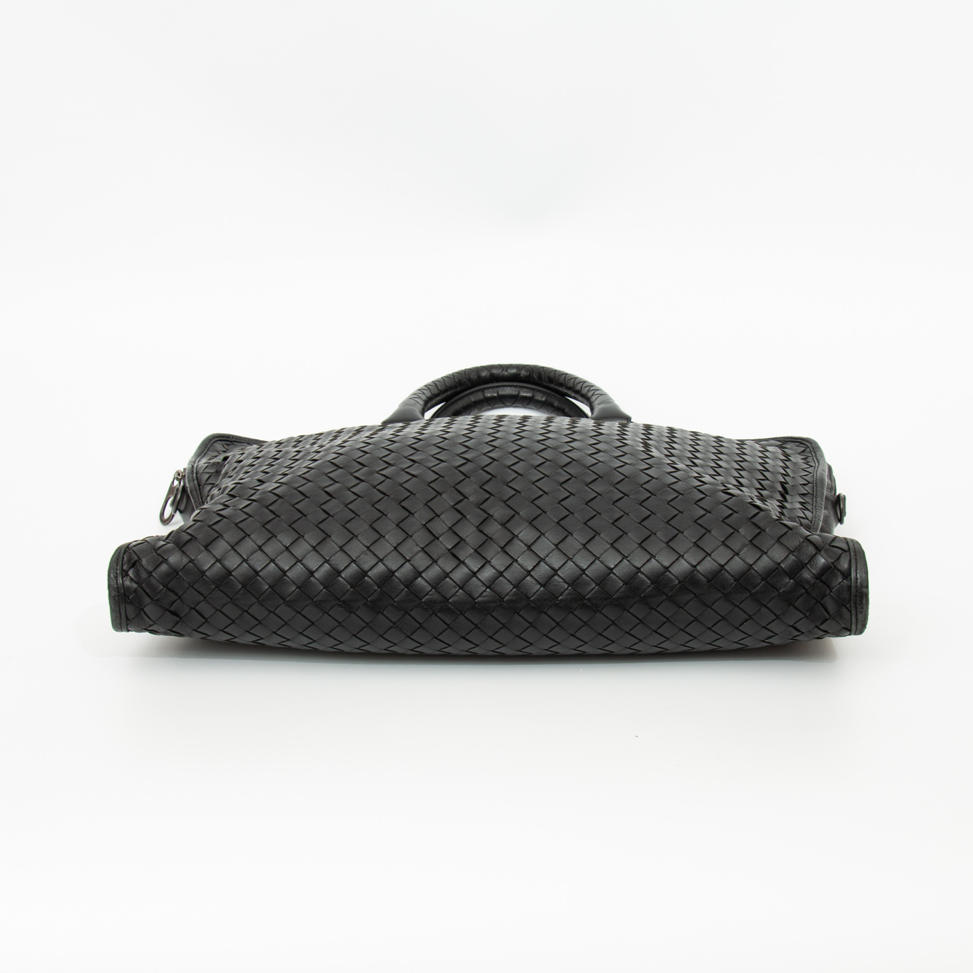 Maletín Bottega Veneta Intrecciato en napa negra – Imagen 5