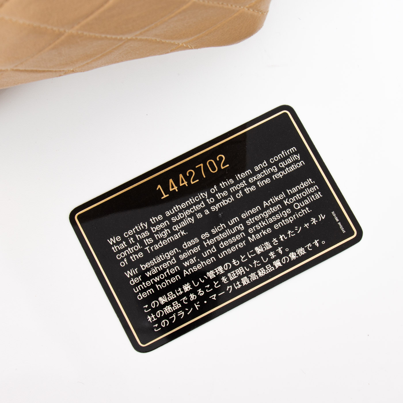 Chanel Tasche Timeless Double Flap Lammleder Beige 1989–1991 1442702 – Bild 12