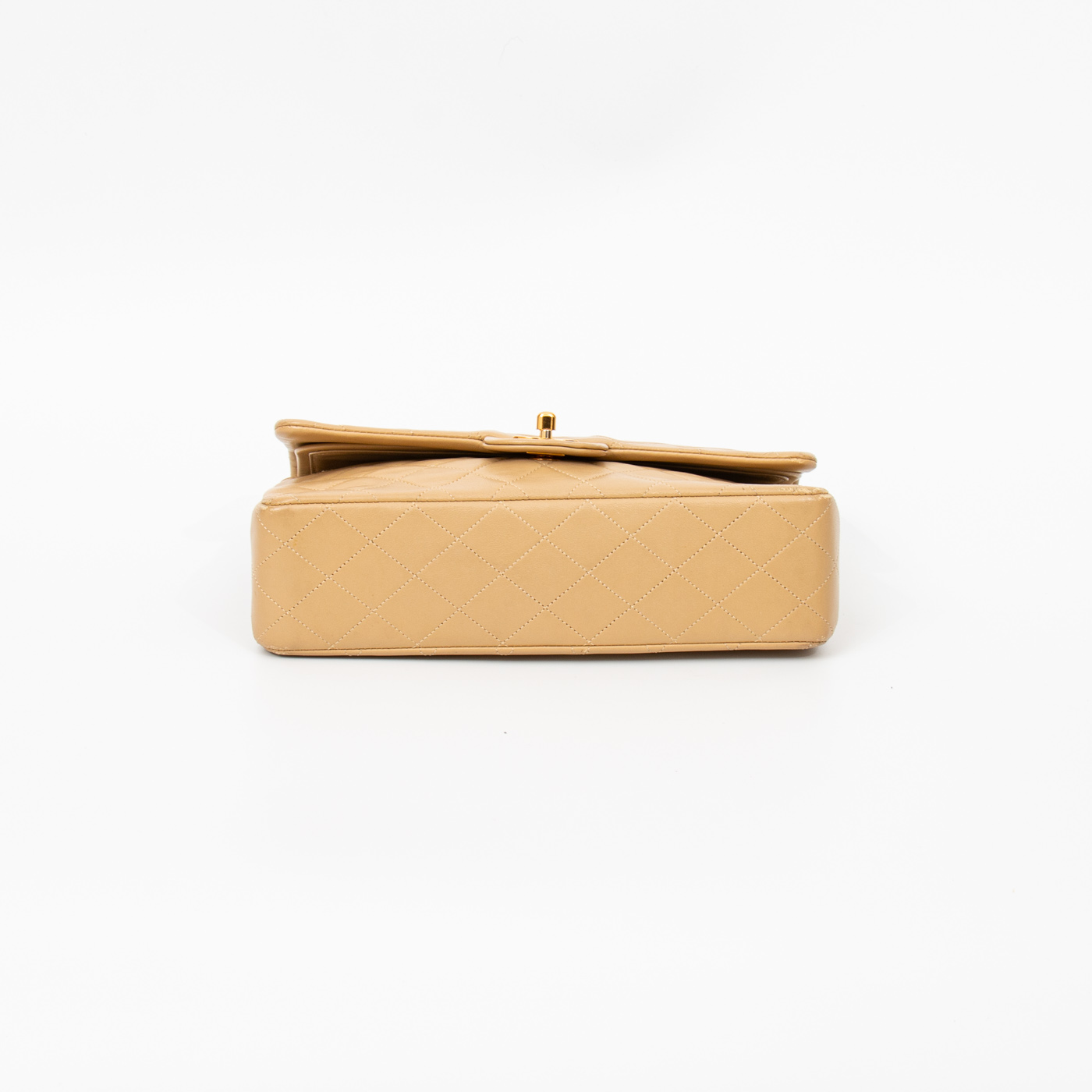 Chanel Tasche Timeless Double Flap Lammleder Beige 1989–1991 1442702 – Bild 5