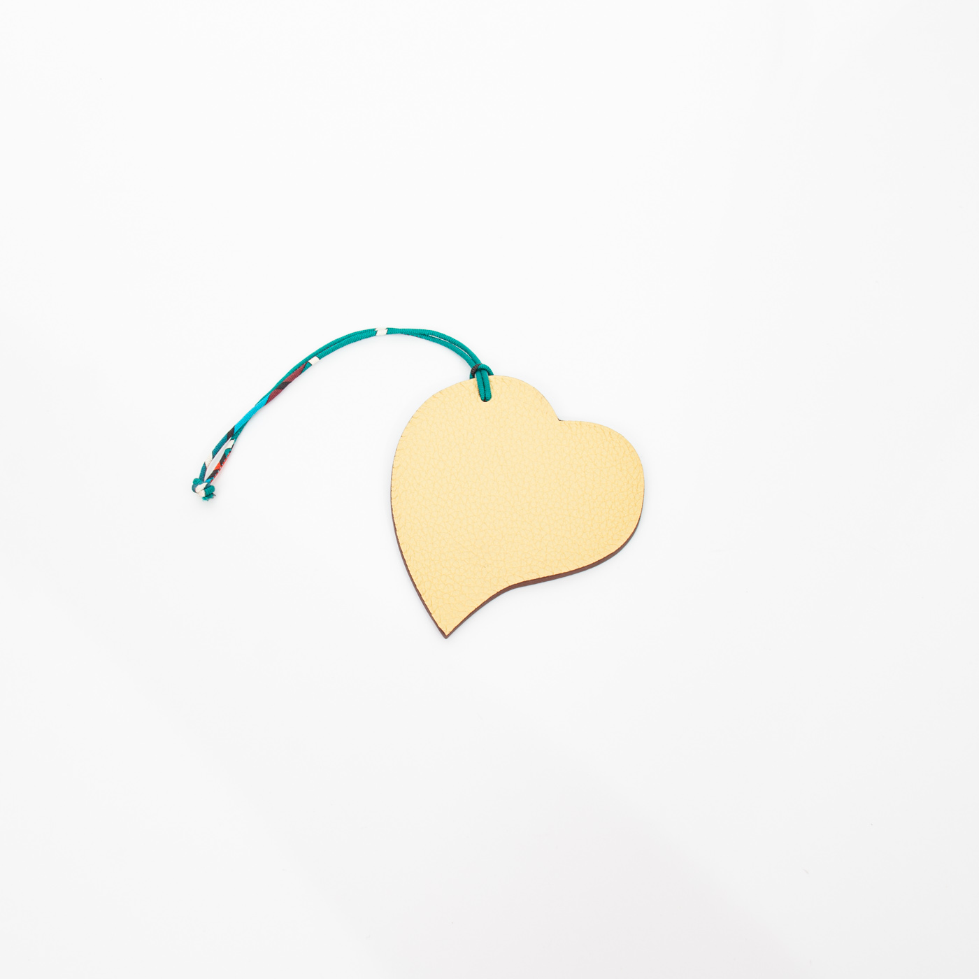 Hermès Petit H Heart Bag Charm Leather Red Multicolor – Image 3