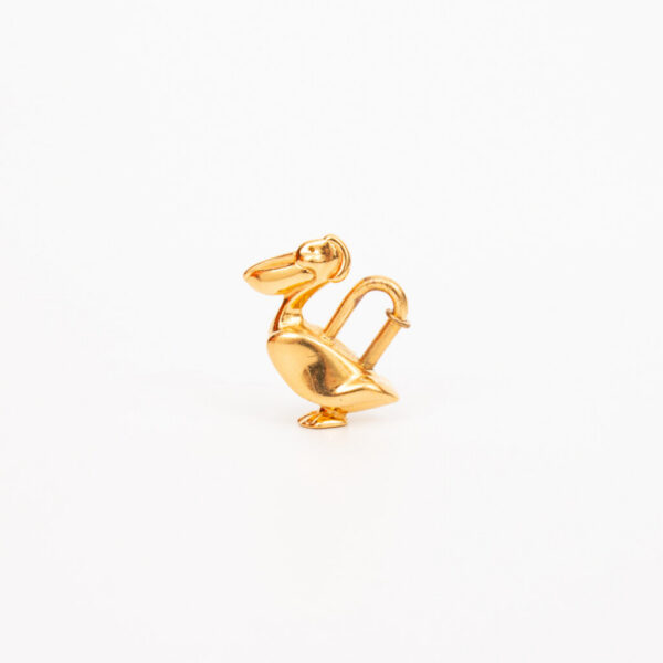 Hermès Vintage Pélican Cadena Serrure Pendentif Or 1992