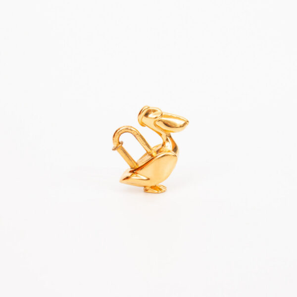 Hermès Vintage Pélican Cadena Serrure Pendentif Or 1992
