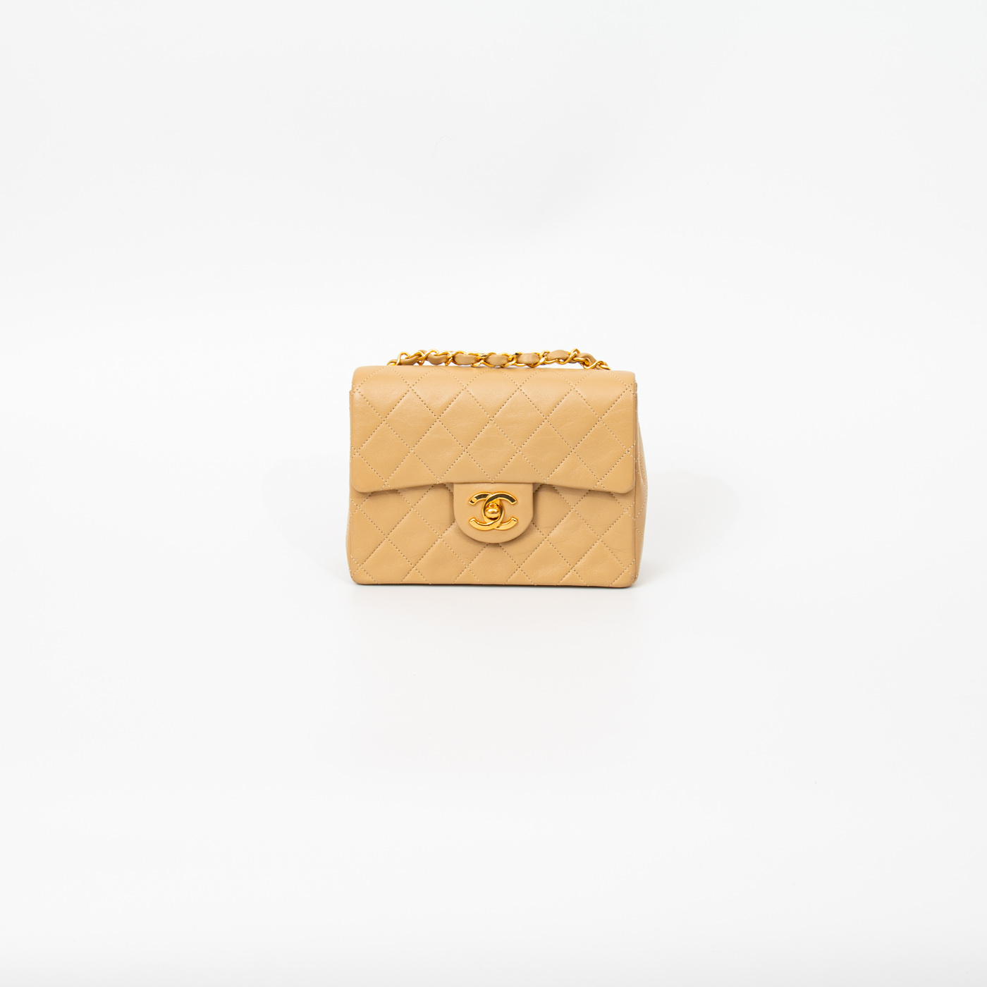 Chanel Handtasche Mini Square Single Flap 17 Lammleder 1989–1991 1632769