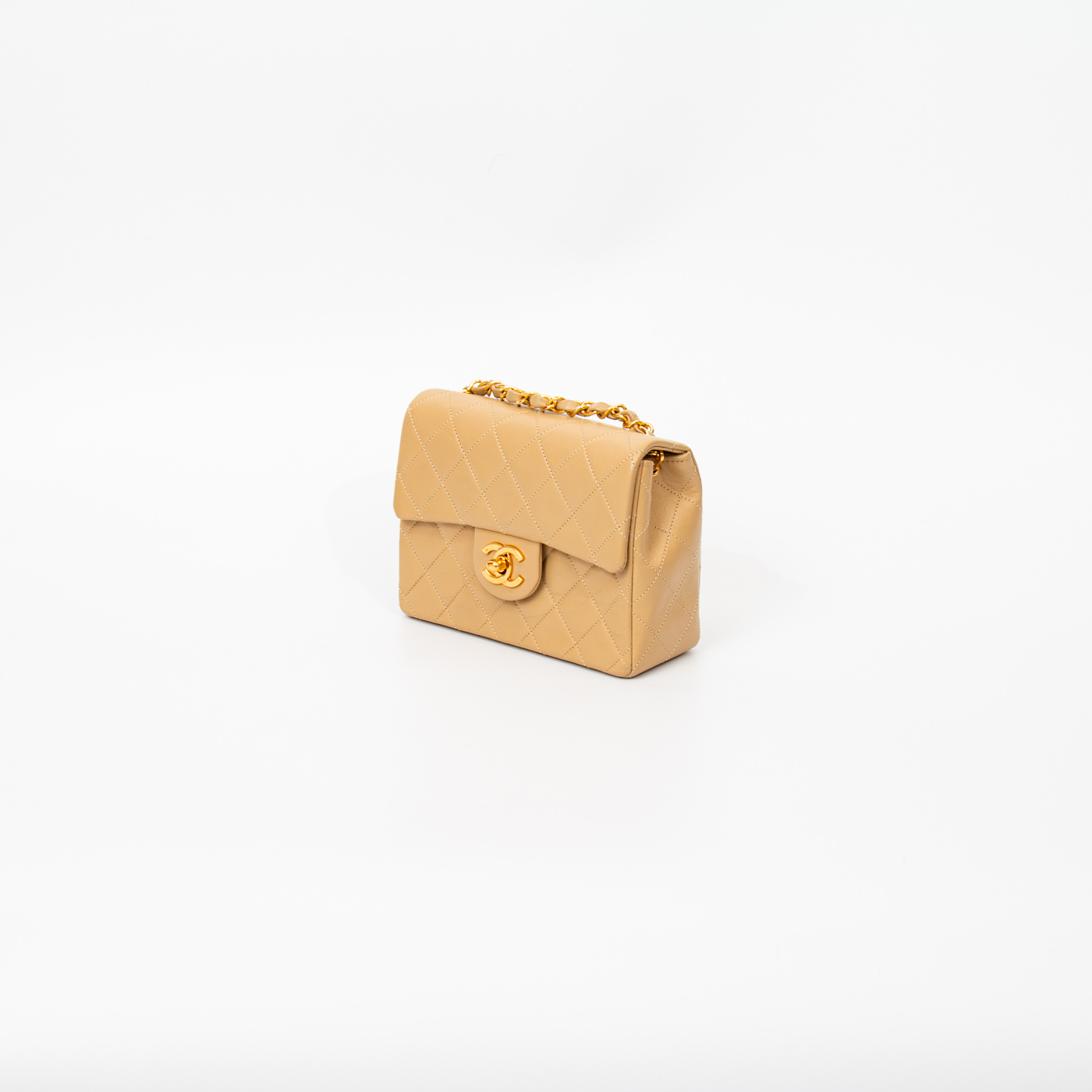 Chanel Handbag Mini Square Single Flap 17 Lambskin 1989–1991