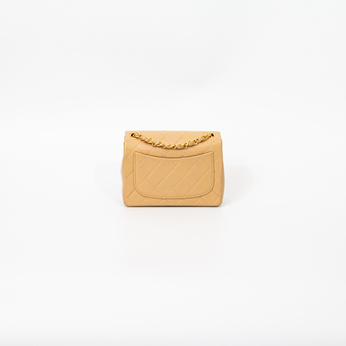 Bolso de mano Chanel Mini Square Single Flap de piel de cordero, 1989-1991, 1632769 – Imagen 4