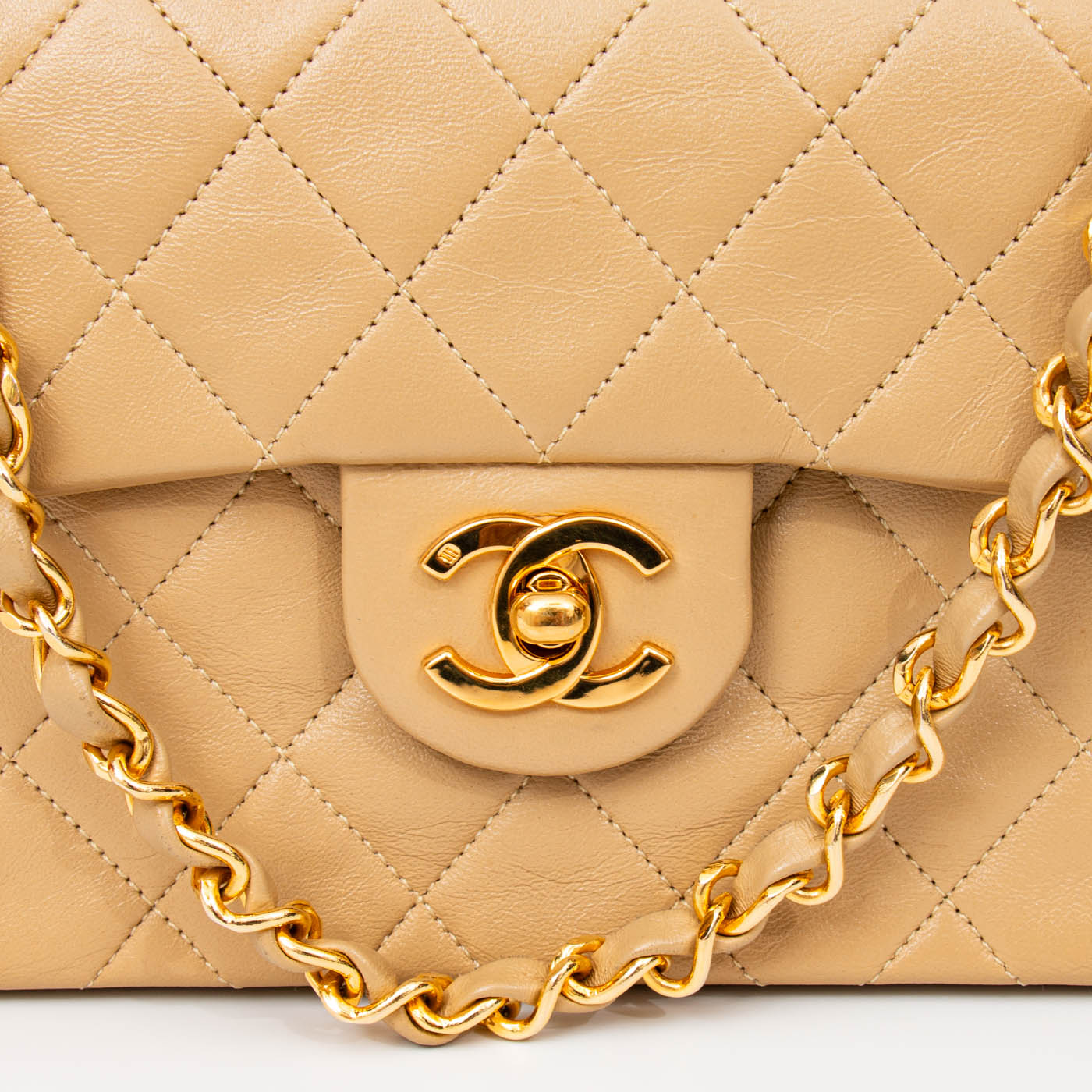 Bolso de mano Chanel Mini Square Single Flap, 17 pieles de cordero, 1989–1991, 1632769 – Imagen 7