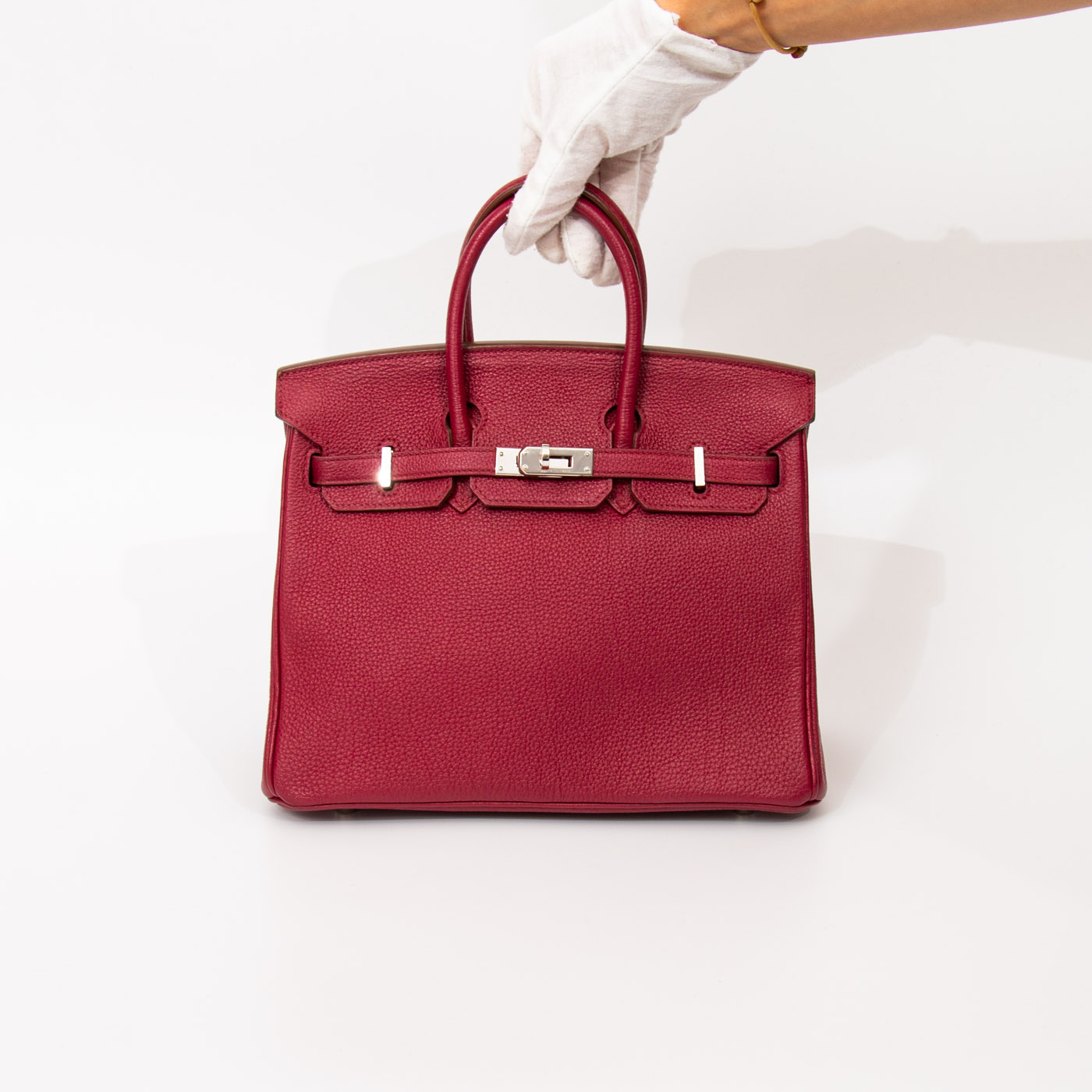 Hermès Birkin 25 Retourne Togo Tosca Red handbag with palladium hardware 2015 – Image 6