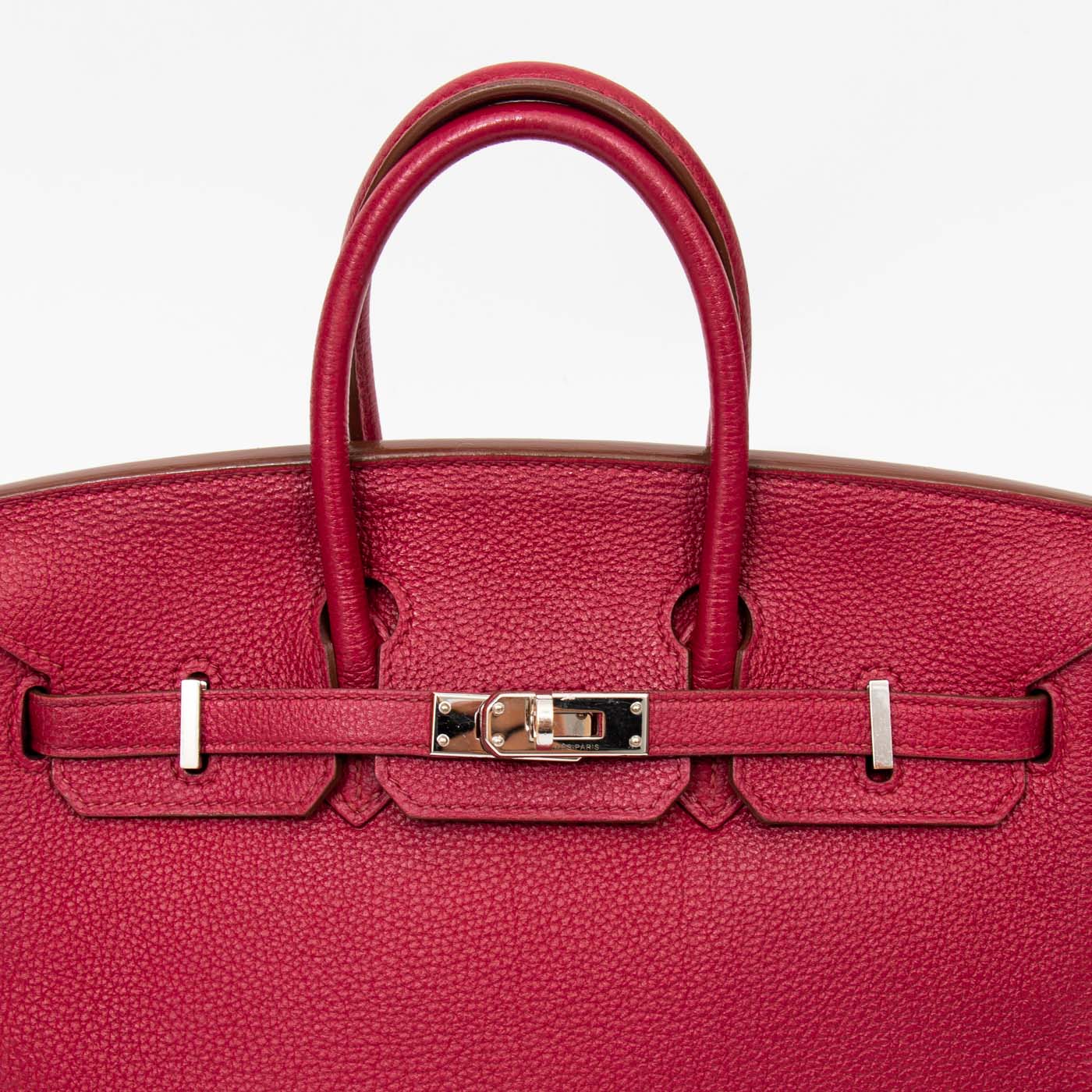 Hermès Birkin 25 Retourne Togo Tosca Red handbag with palladium hardware 2015 – Image 7