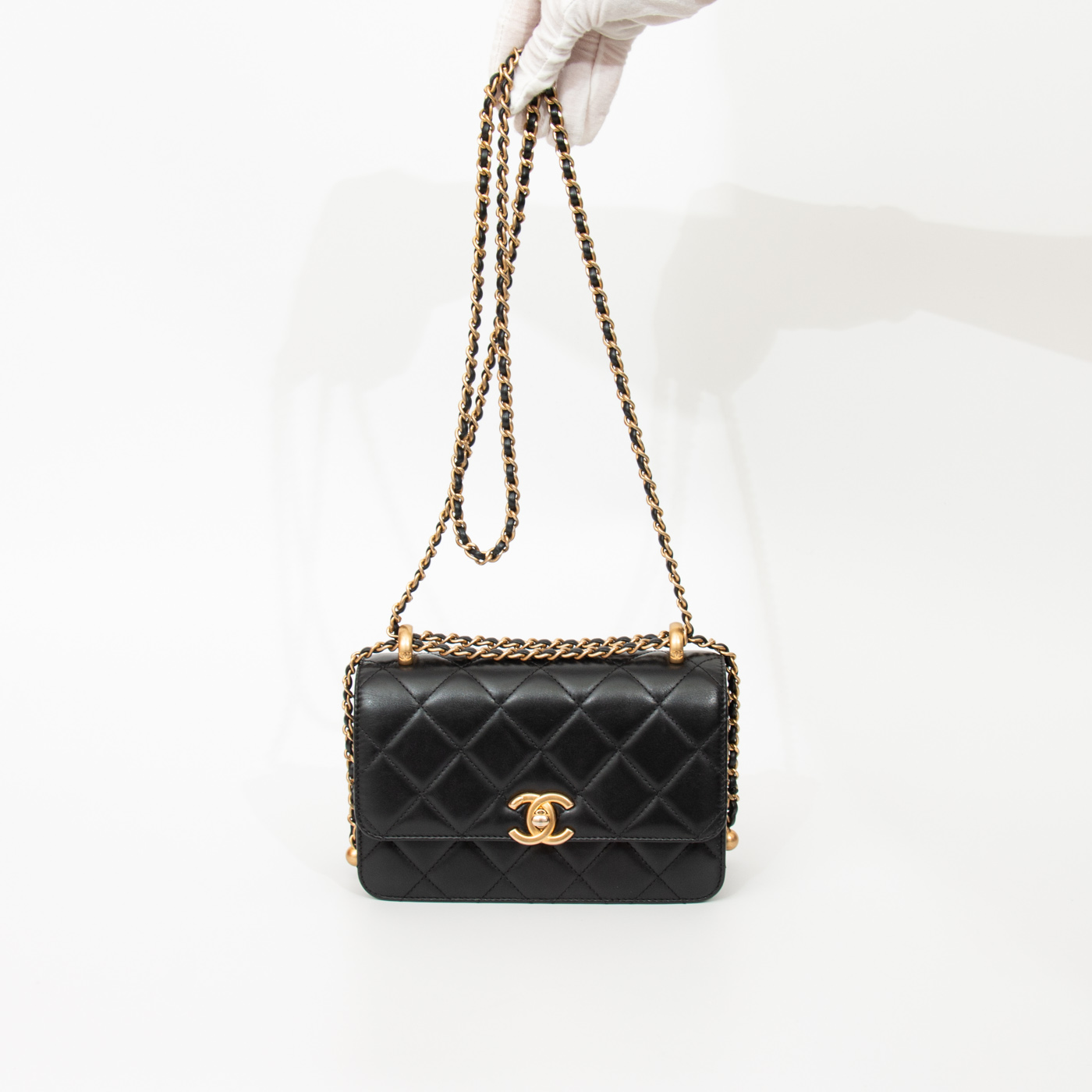 Chanel Tasche Lambskin Schwarz Mit Goldener Hardware K5JJPUK6 – Bild 6