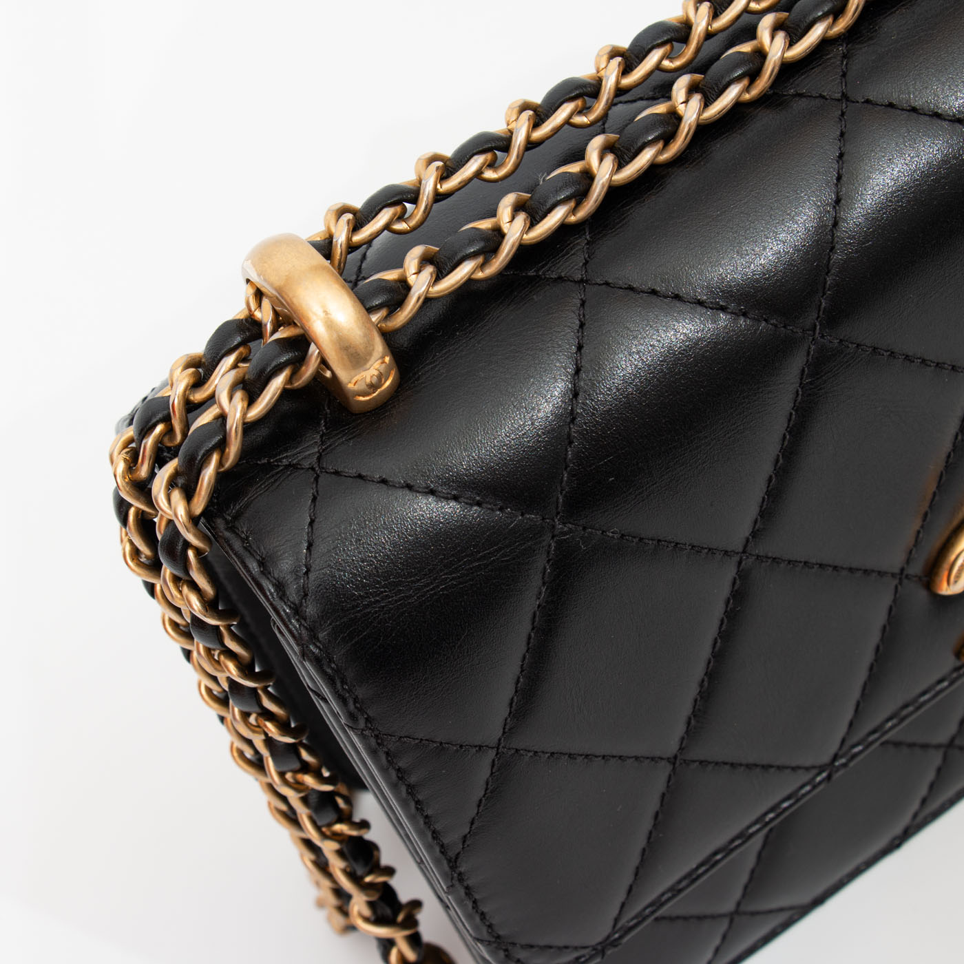 Chanel Tasche Lambskin Schwarz Mit Goldener Hardware K5JJPUK6 – Bild 8