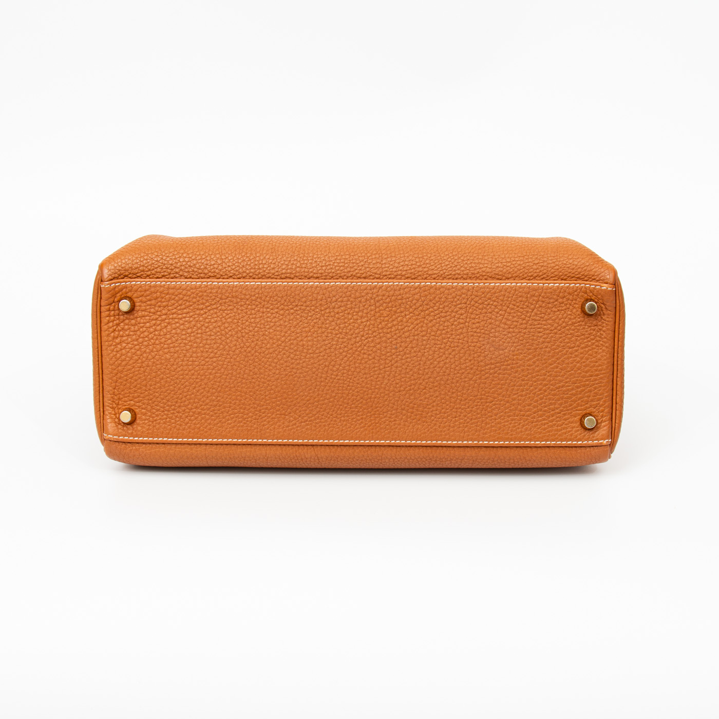 Bolso Hermès Kelly 35 Retourné de piel Togo dorada con herrajes dorados, 2010 – Imagen 5