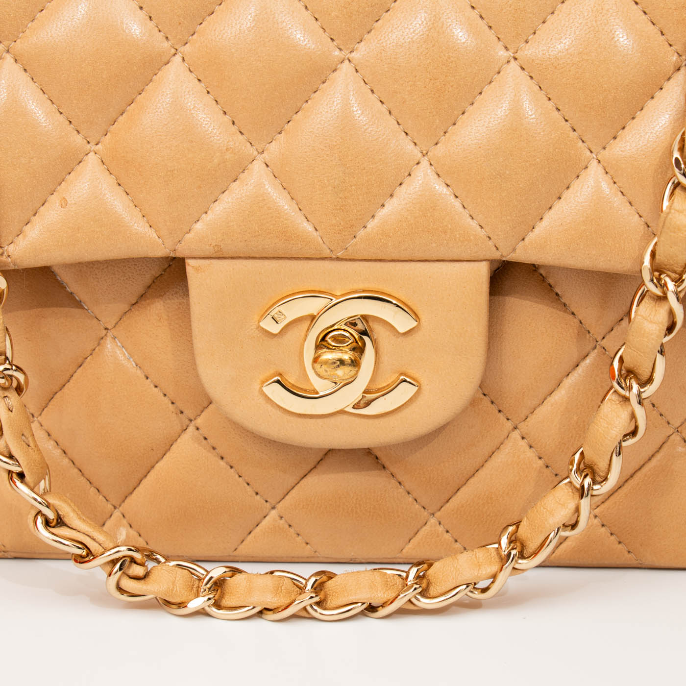 Chanel Tasche Timeless Double Flap Beige 2003–2004 8836911 – Bild 7