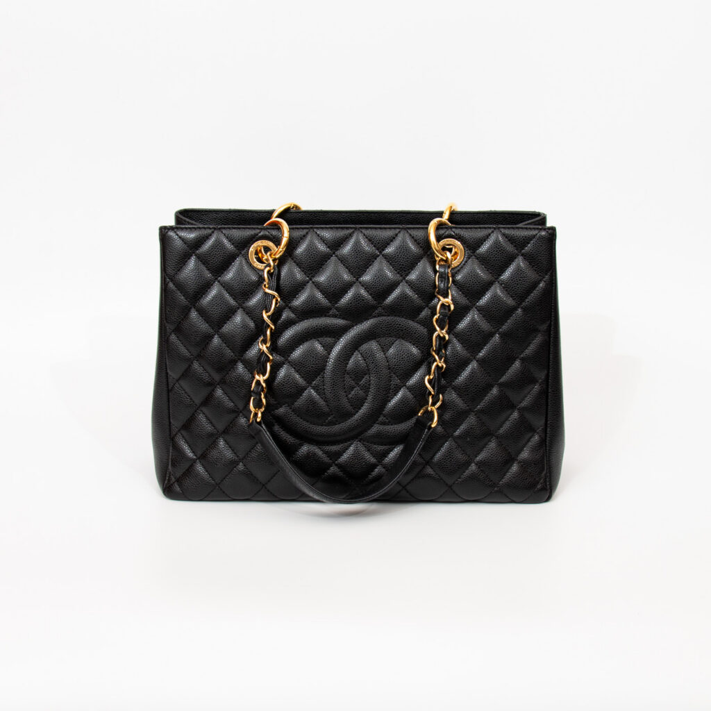 Chanel Shopper Gst Caviarleder Schwarz mit goldener Hardware 2014 19409701