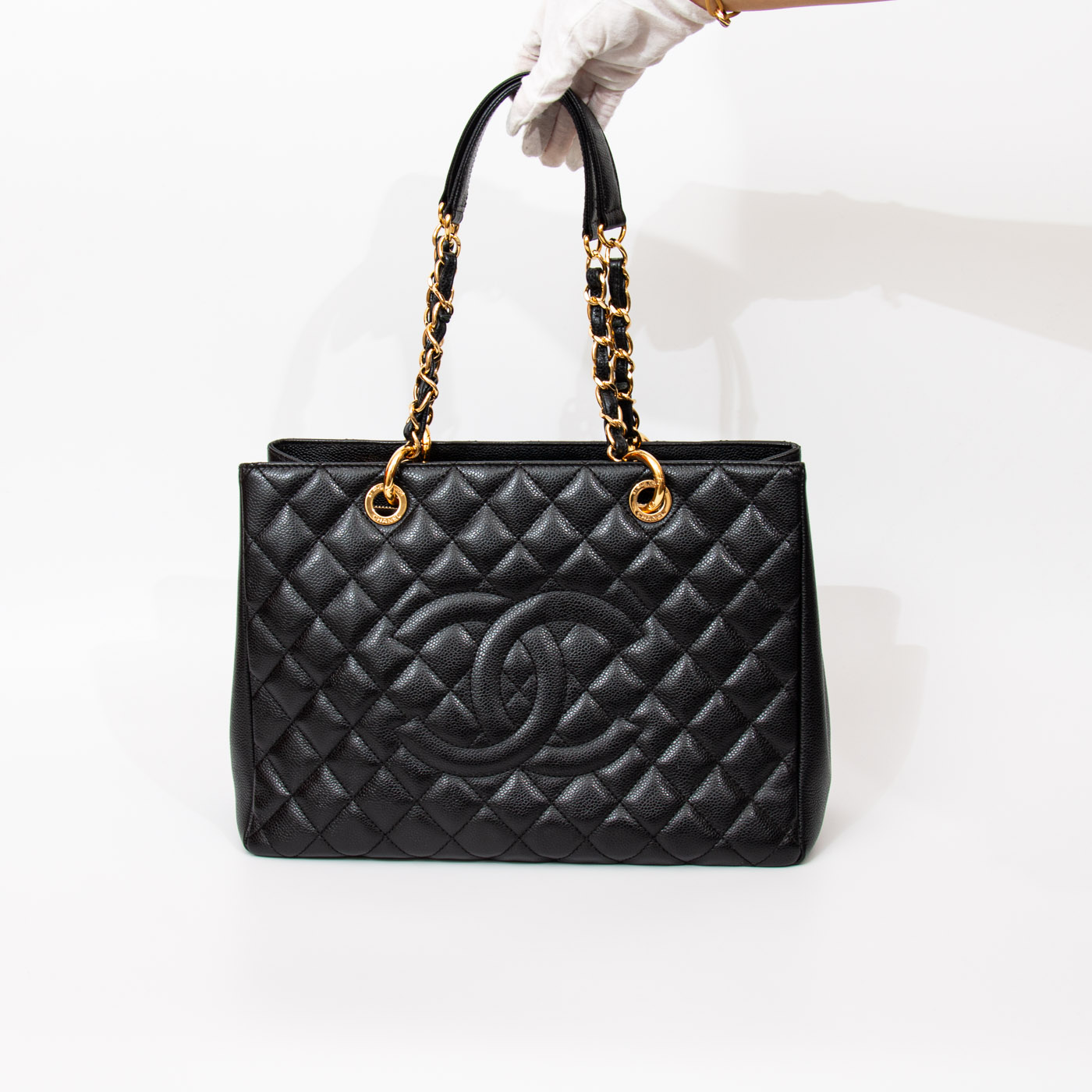 Sac cabas Chanel GST en cuir caviar noir avec finitions dorées 2014 19409701 – Image 6