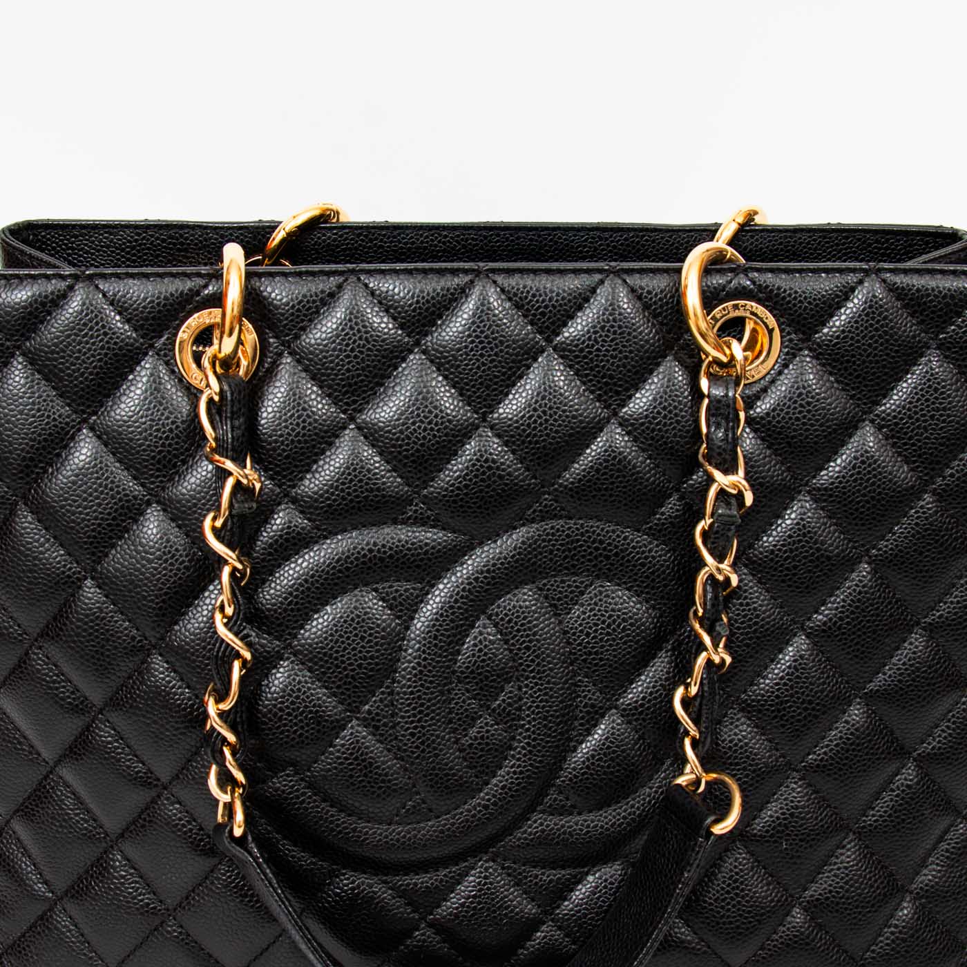 Sac cabas Chanel GST en cuir caviar noir avec finitions dorées 2014 19409701 – Image 7