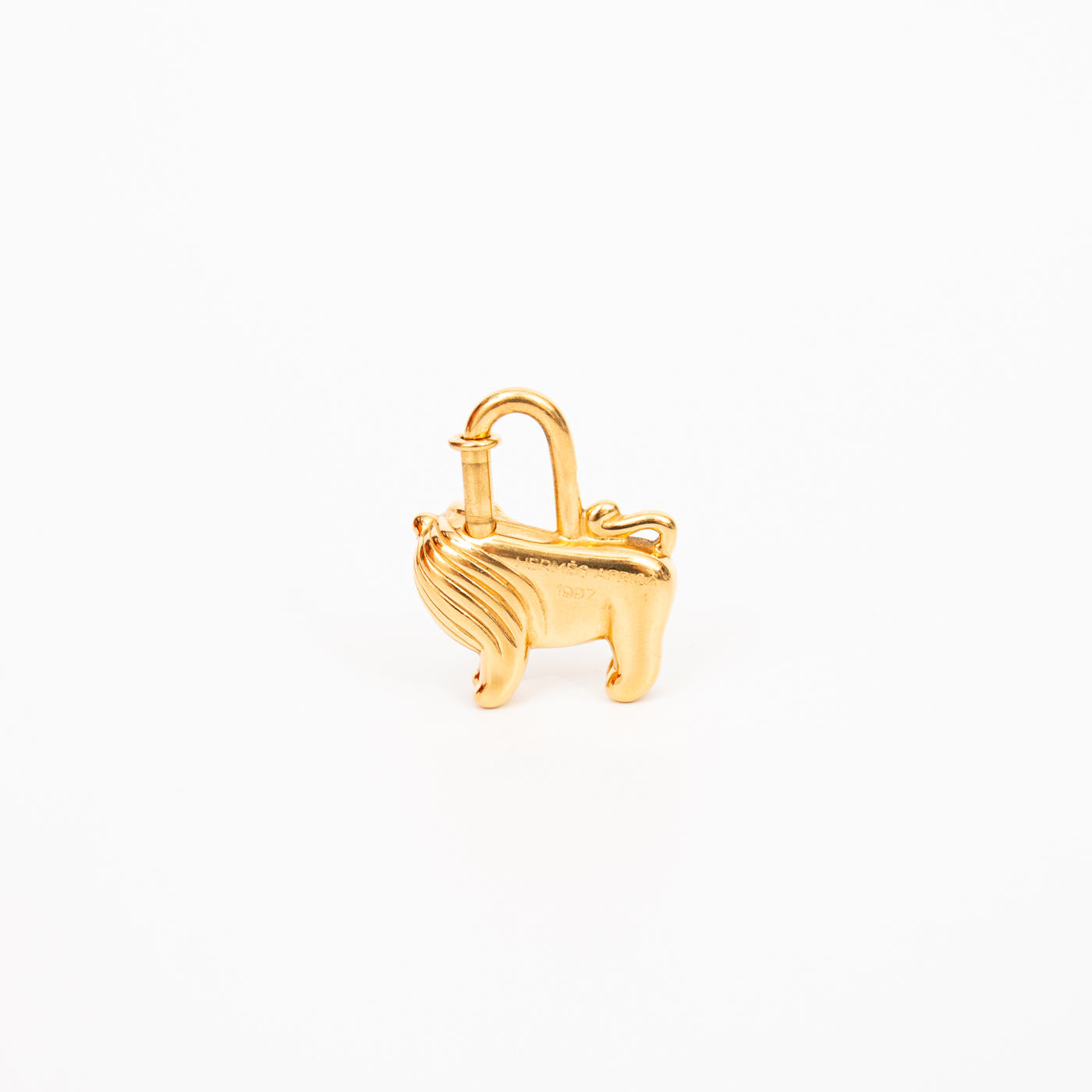 Breloque Hermès Cadena Lion Lock en or 1997 – Image 2