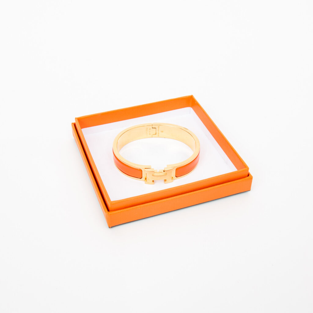 Hermès Armband Click H Emaille Gold