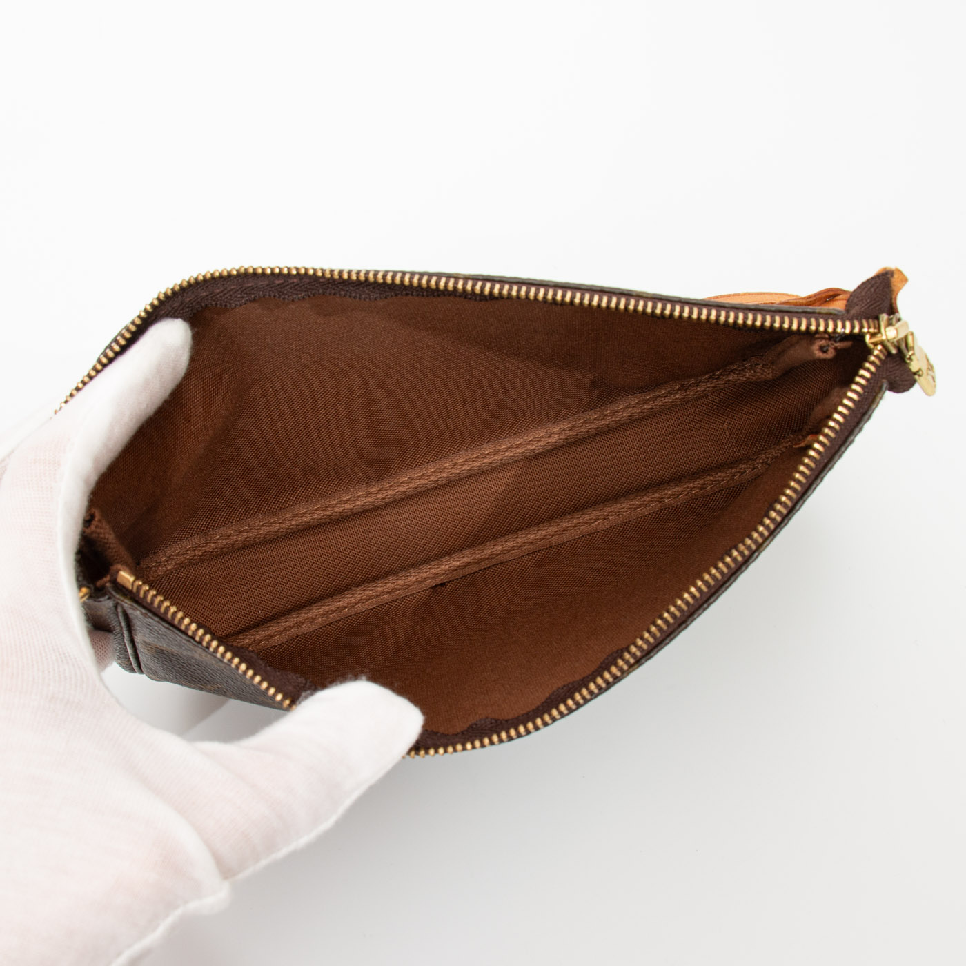 Louis Vuitton Tasche Monogram Pochette Accessoires Canvas Braun 2000 SL1020 – Bild 9