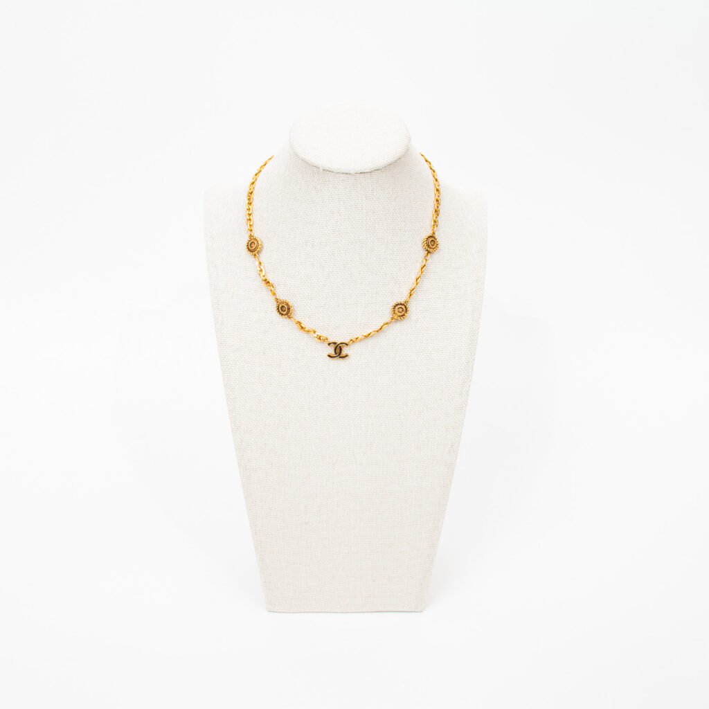 Chanel Halskette Coco Mark Vergoldetes Metall Gold
