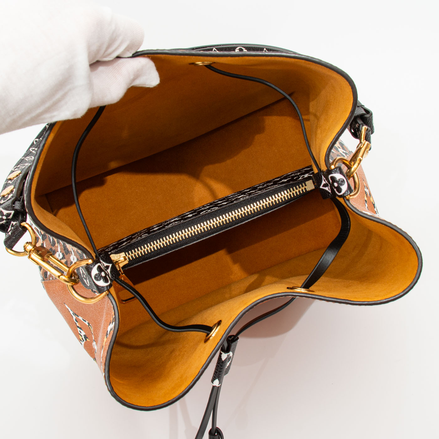 Sac cabas Louis Vuitton NéoNoé MM Jungle Caramel Edition à imprimé animal – Image 9