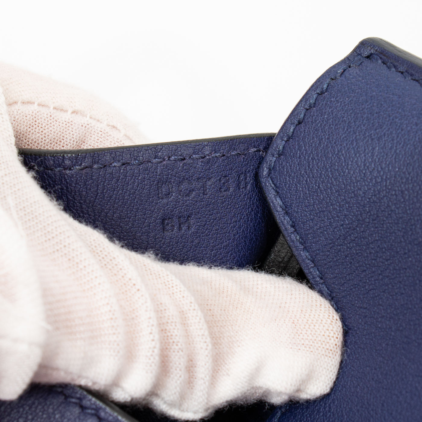 Sac à main Hermès Birkin 30 Tressage Veau Swift bleu avec finitions argentées, 2019 – Image 11