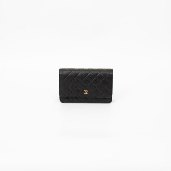 Chanel Wallet on Chain Tasche Caviar Schwarz Mit Goldener Hardware 2016–2017 23029569